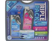 Caravan & Motorhome Big Value Triple Pack - Toilet Roll + Pink & Blue Chemicals