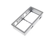 Silver Double Socket Back Box Face Plate