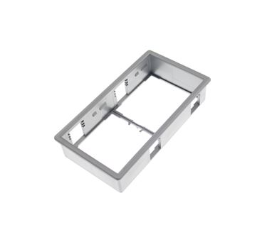 Silver Double Socket Back Box Face Plate