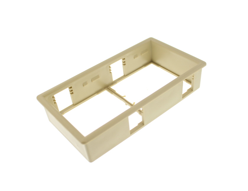 Beige Double Socket Back Box Face Plate