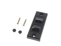 Black Architrave Double Switch