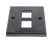 Black One Gang Double Switch Plate