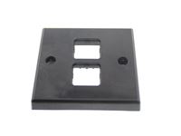 Black One Gang Double Switch Plate