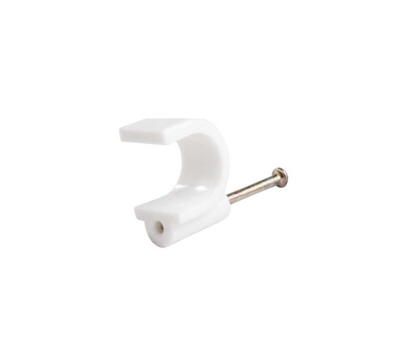 16mm Round Cable Clips 70CWRC16 White