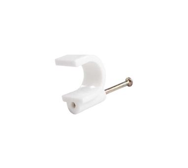 16mm Round Cable Clips 70CWRC16 White