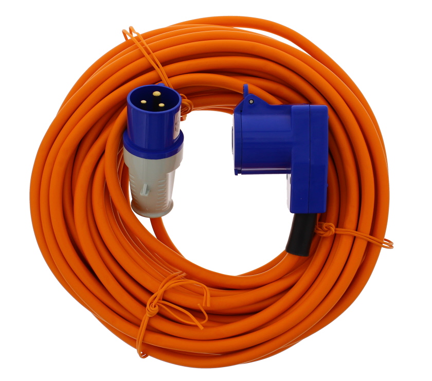 Read more about Caravan Mains Hook Up Cable 25m – 90° Connector product image