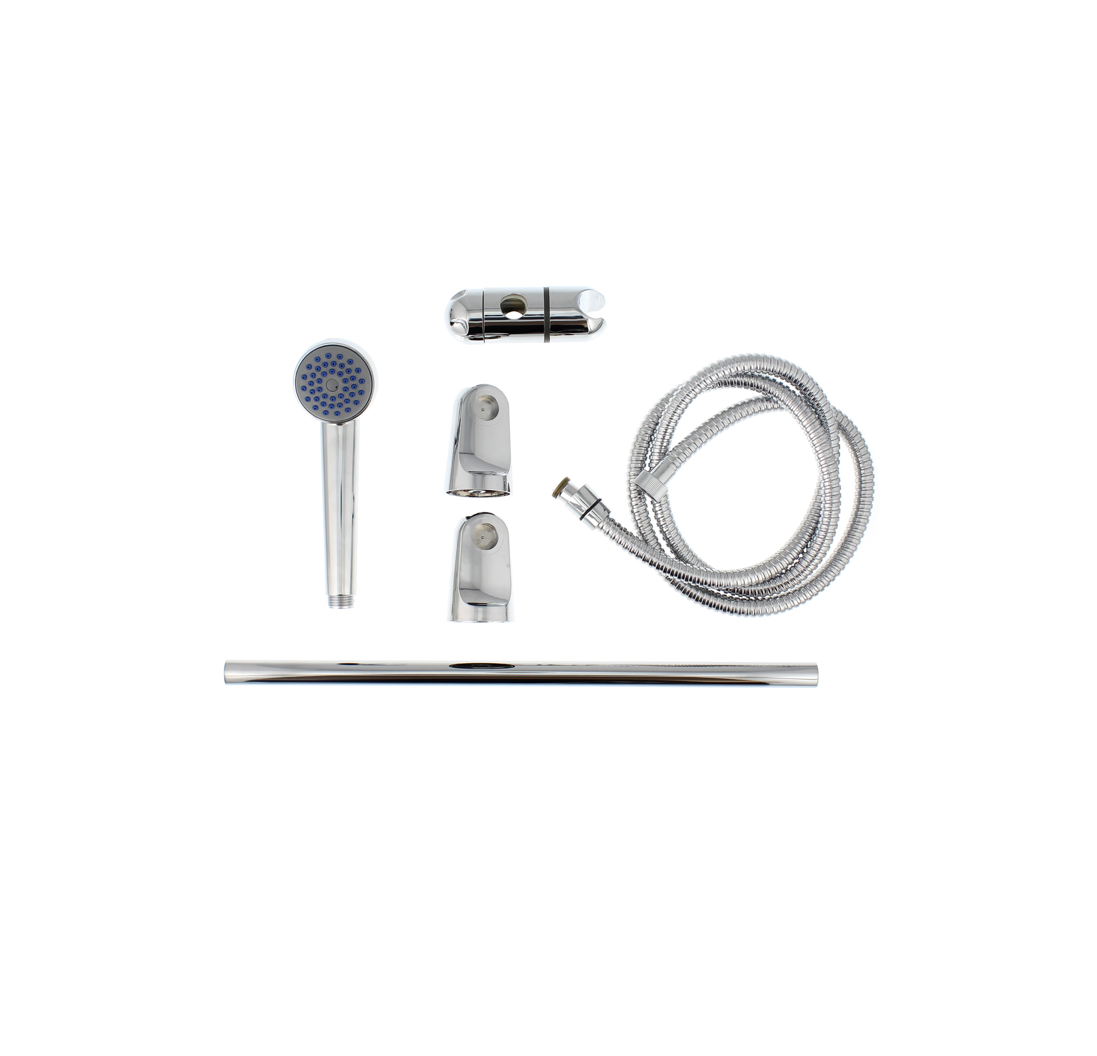 Chrome Shower Set with Riser Bar