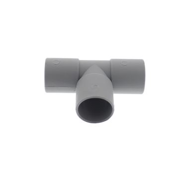 Grey 28mm Push Fit Tee Connector