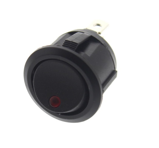 Read more about 12v Black Rocker Switch with Red LED Light product image
