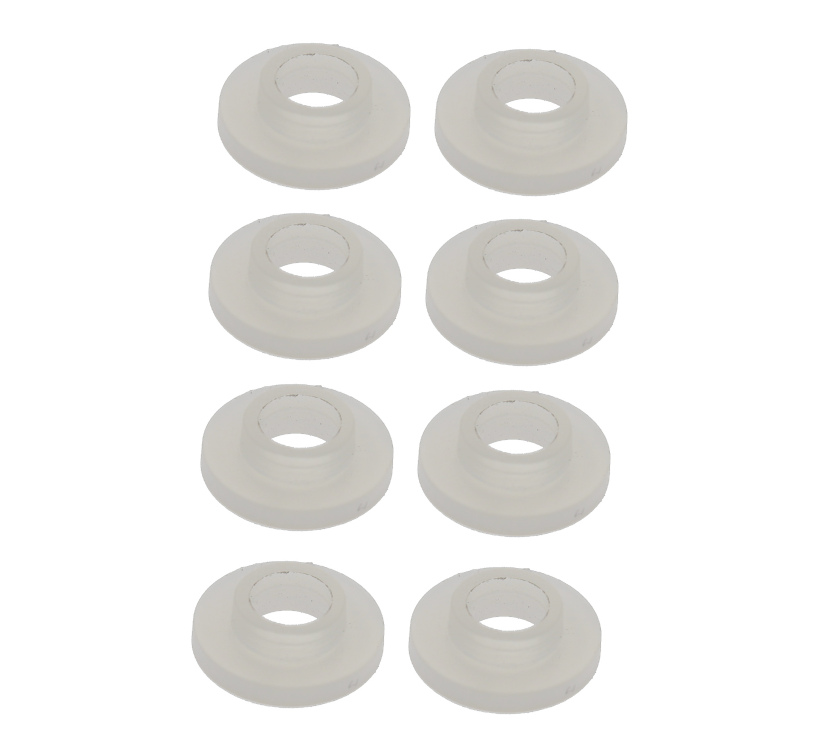 Thetford White Nylon M4 Washer & Sleeve x4 (for Sink/Hob Black Rubber Stopper)