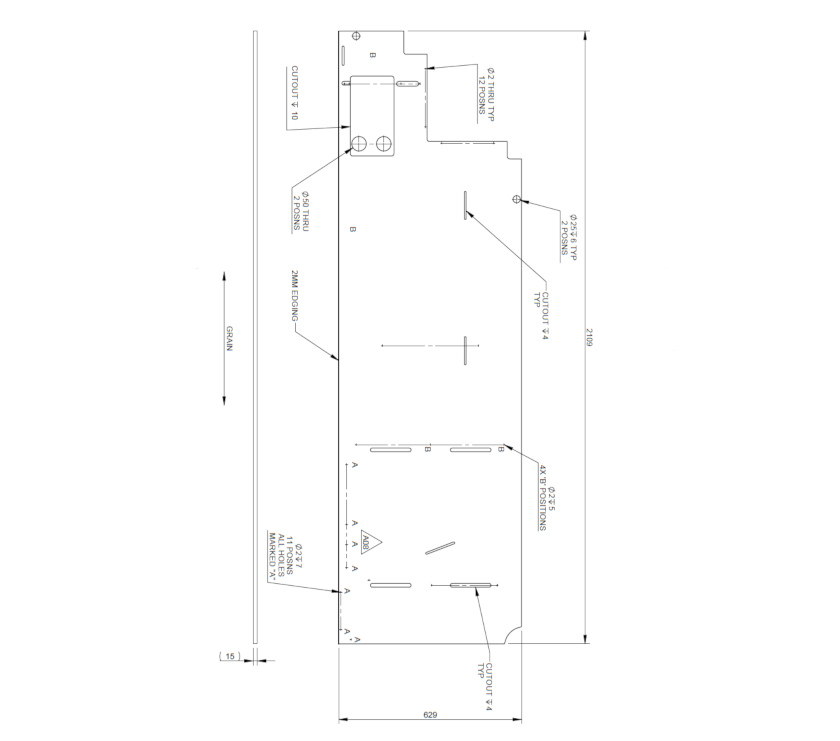 Read more about AH2 79-4 Fridge Unit R/H Cheek product image