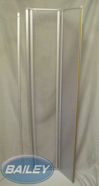 1700x565mm Silver Shower Door w/ Aqua Panel