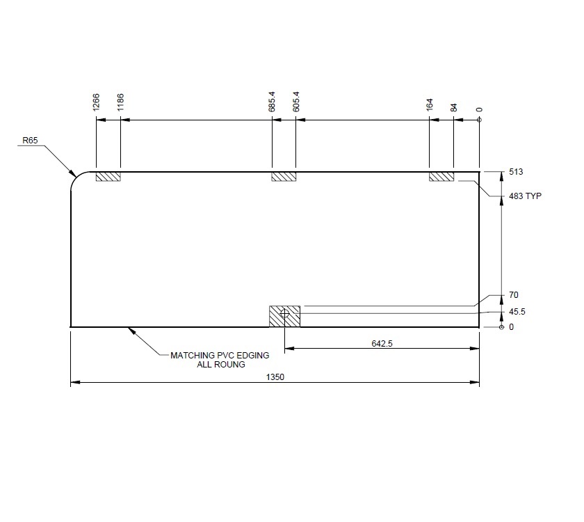 Read more about UN4 Cadiz TC Robe Door 1350x513 mm product image
