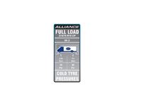 AL1 66-2 Tyre Pressure Label