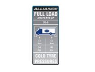 AL1 70-6 Tyre Pressure Label