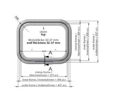 Porta Potti Door Frame 430x340mm White
