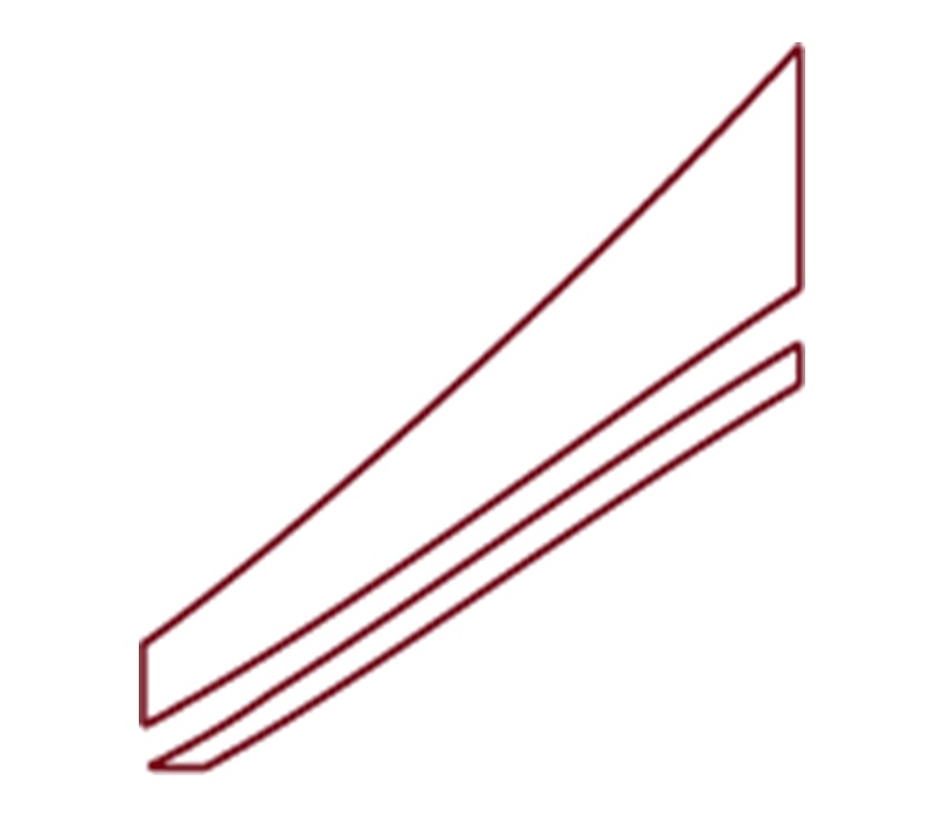 DY1 D4-2 N/S White Stripe Decal On Door