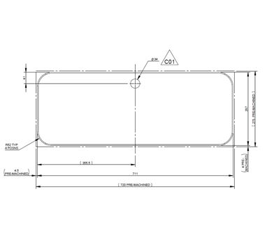 AH3 Door (780x340mm) Infill Panel Grigio Grey