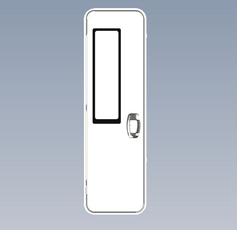 Evolution Entrance Door White (w/ Window & Bin)
