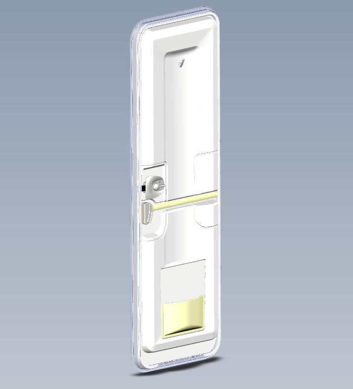 Caravan Split Entrance Door (RAL7042) L/H Hinge