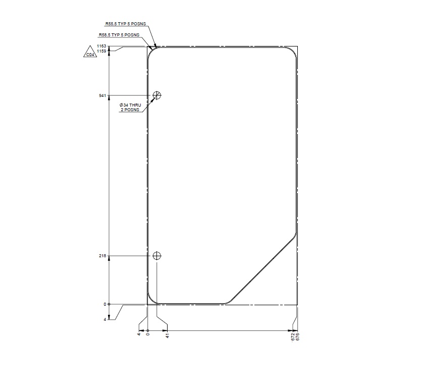 EV1 Angled Garage Door (1220x730mm) - Infill Panel - White