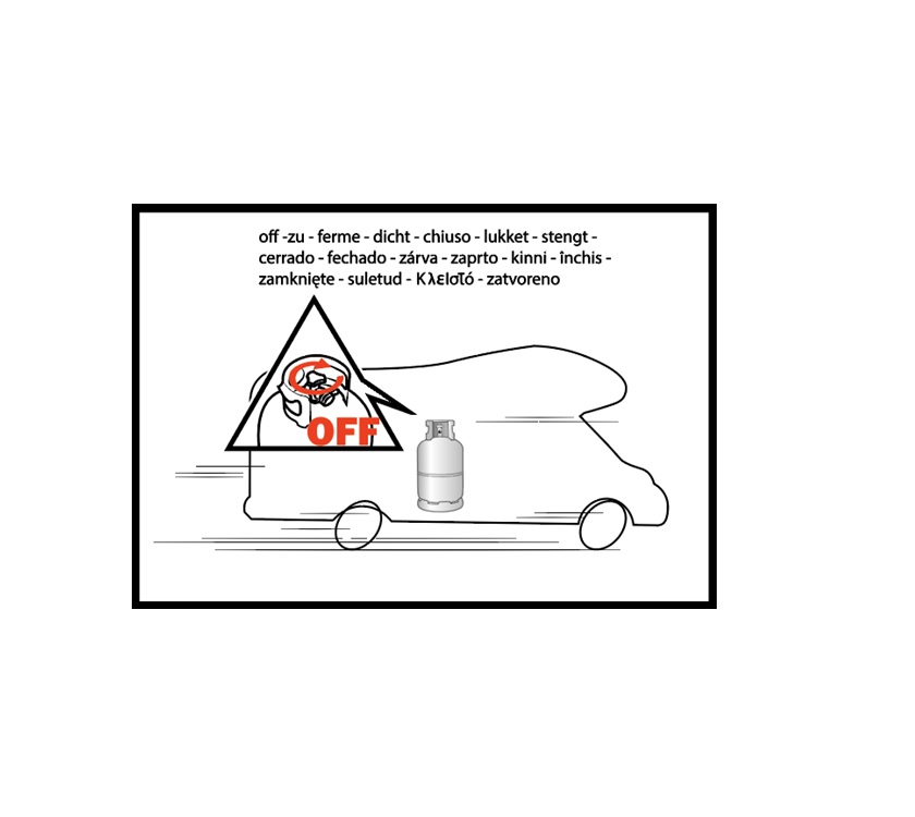 Read more about MOTORHOME CLOSE LPG SYSTEM IN TRANSIT LABEL 130x90mm product image
