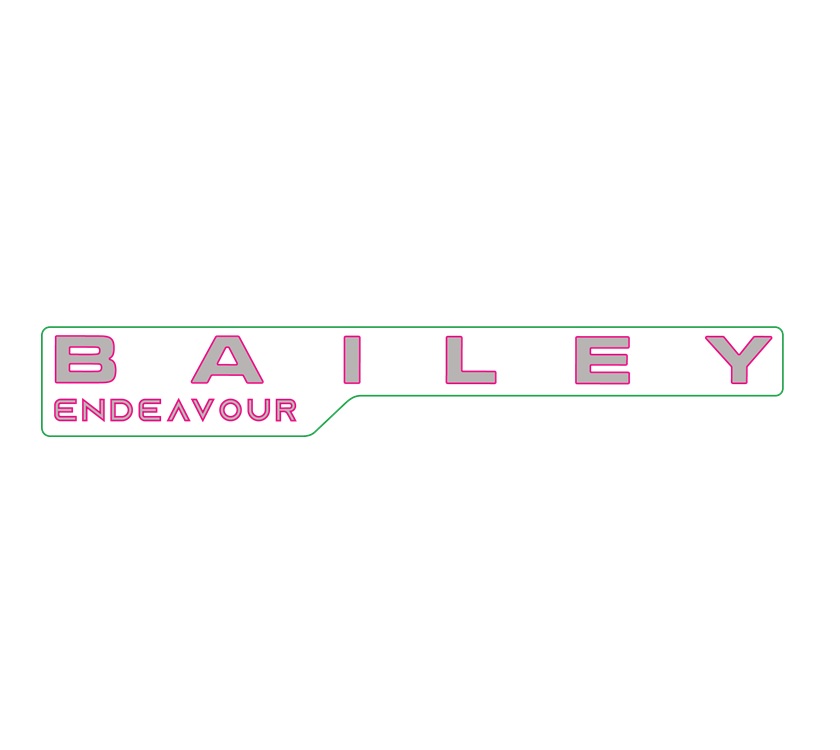 Read more about ER1 Endeavour Brushed Aluminium BAILEY Name Decal - Rear product image