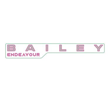 ER1 Endeavour Brushed Aluminium BAILEY Name Decal - Rear