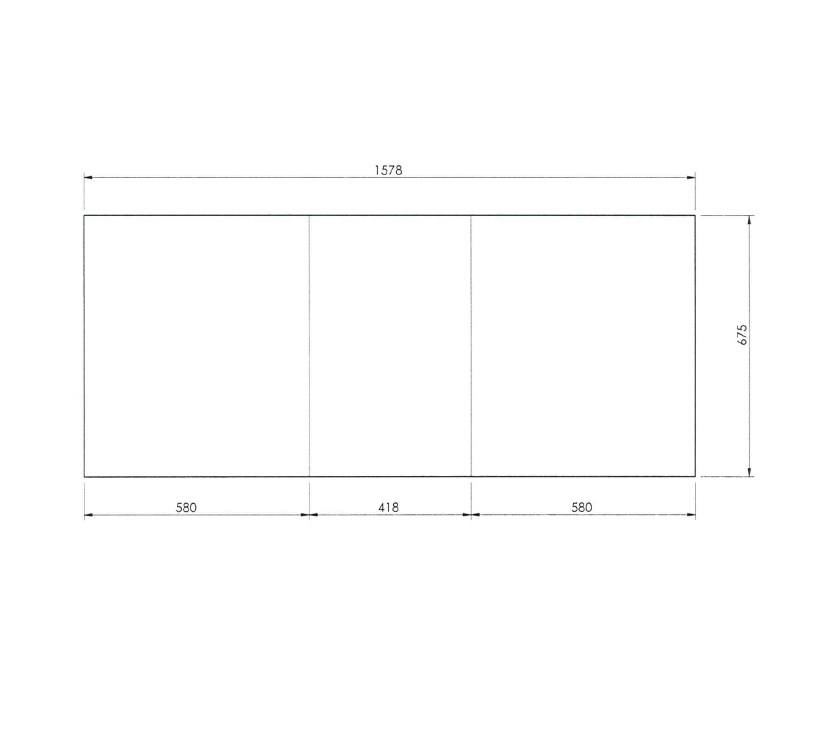 1578 x 675mm Gas Locker Aluminium