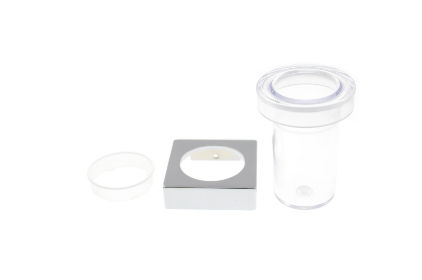 Toothbrush Holder in Chrome & Plastic Cup