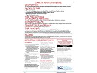 Safety Advice Sticker (Motorhomes)
