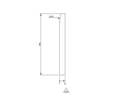 UN4 Washroom Mirror Angled Poly