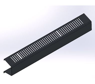 Black Aluminium Radiator Cover 1780mm