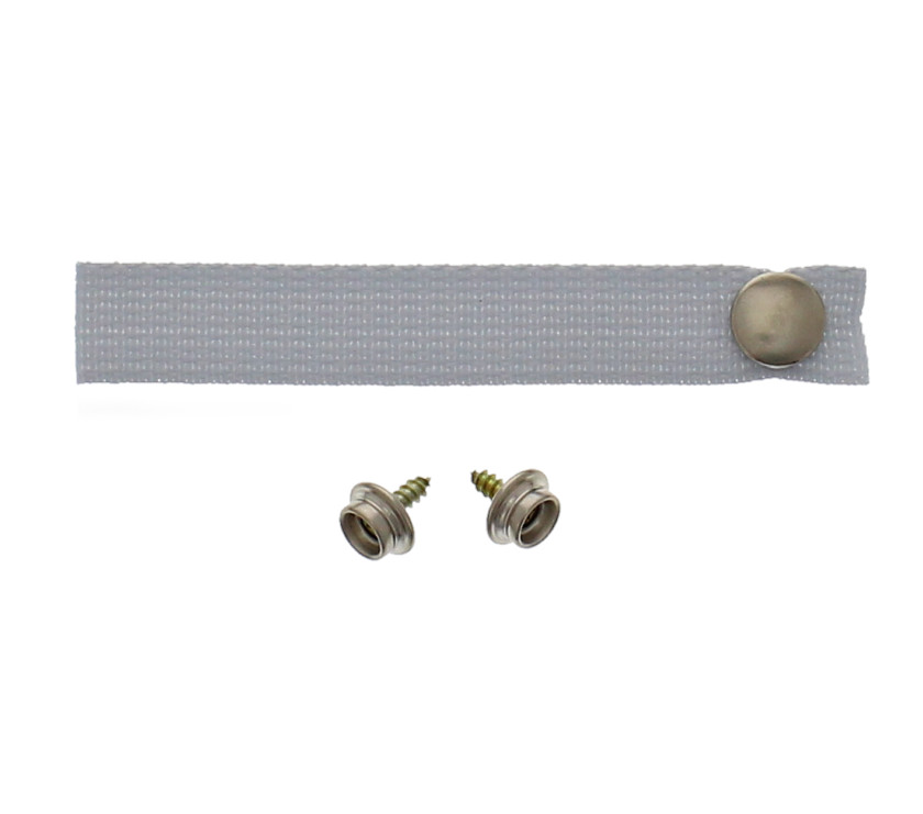 Retention Strap for Kitchen Hob Cover or Sliding Doors 125mm - Grey