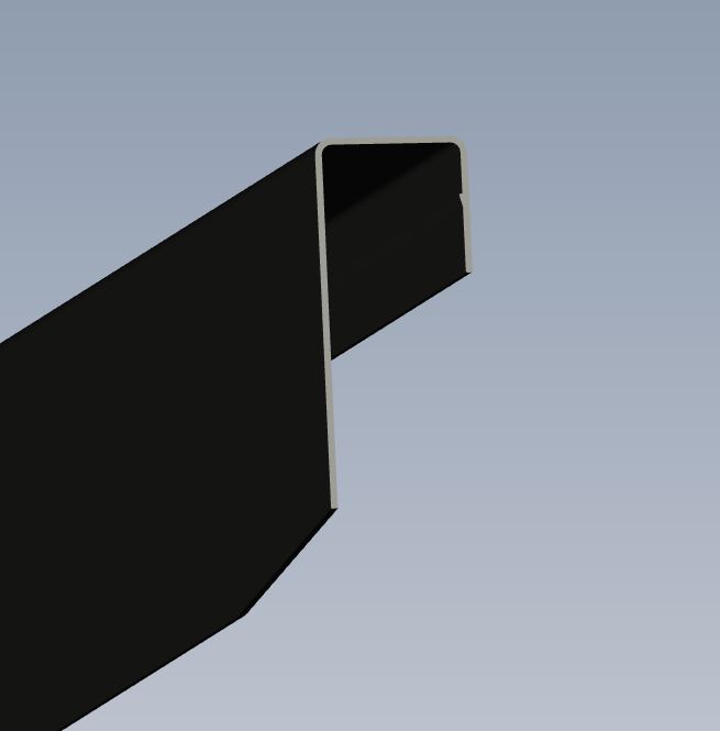 DY1 Exterior A Frame Member Black Cover 1000mm