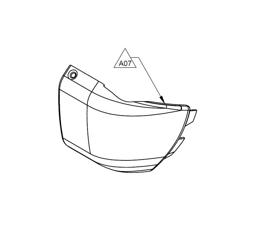 AE2 AL1 N/S Rear Corner Cap Moulding