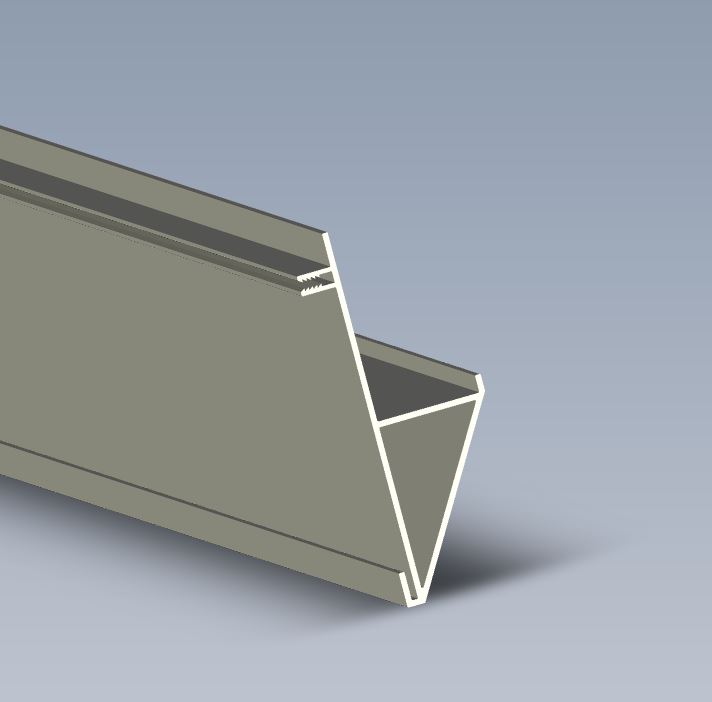 AE2 White Skirt Rail Attachment 3000mm