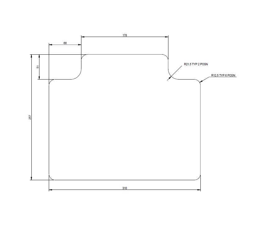 Thetford Standard Door 3 Infill White GRP