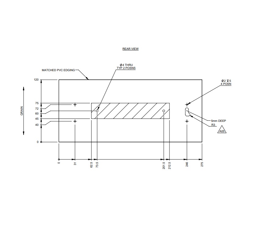 Read more about AG1 SINTRA L/H BEDROOM ROBE DRAWER FACE product image