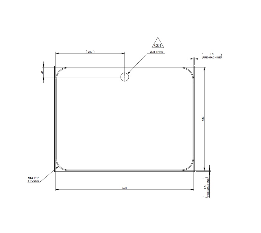 AH3 Door (650x510mm) Infill Panel RAL7042