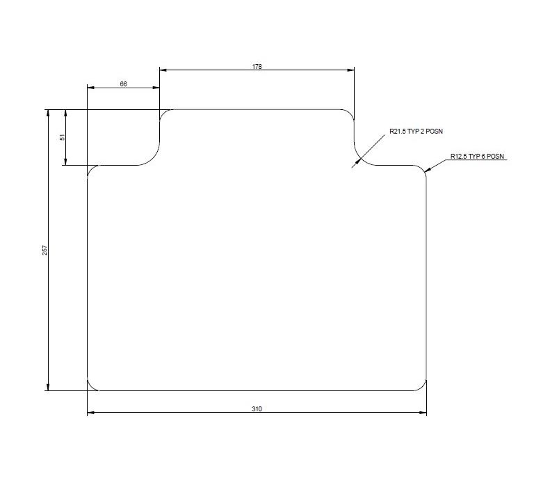 Read more about Thetford Standard Door 3 Infill RAL7042 GRP product image