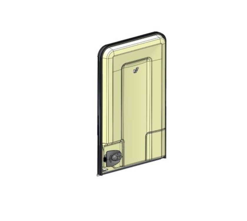 Read more about Caravan Door Top Half L/H Hinge RAL7042 No Window product image
