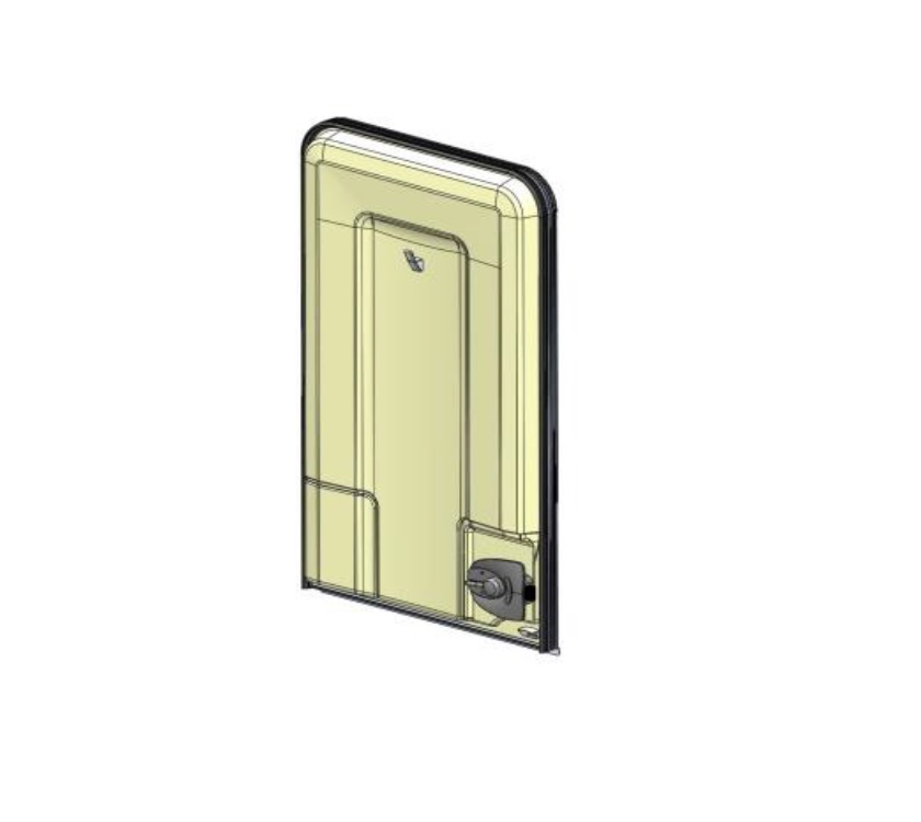 Read more about Caravan Door Top Half R/H Hinge RAL7042 No Window product image