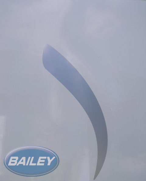 Oly II N/S Front & Rear Upper Silver Swoosh Decal