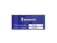 Michelin Tyre Pressure Decal 60psi