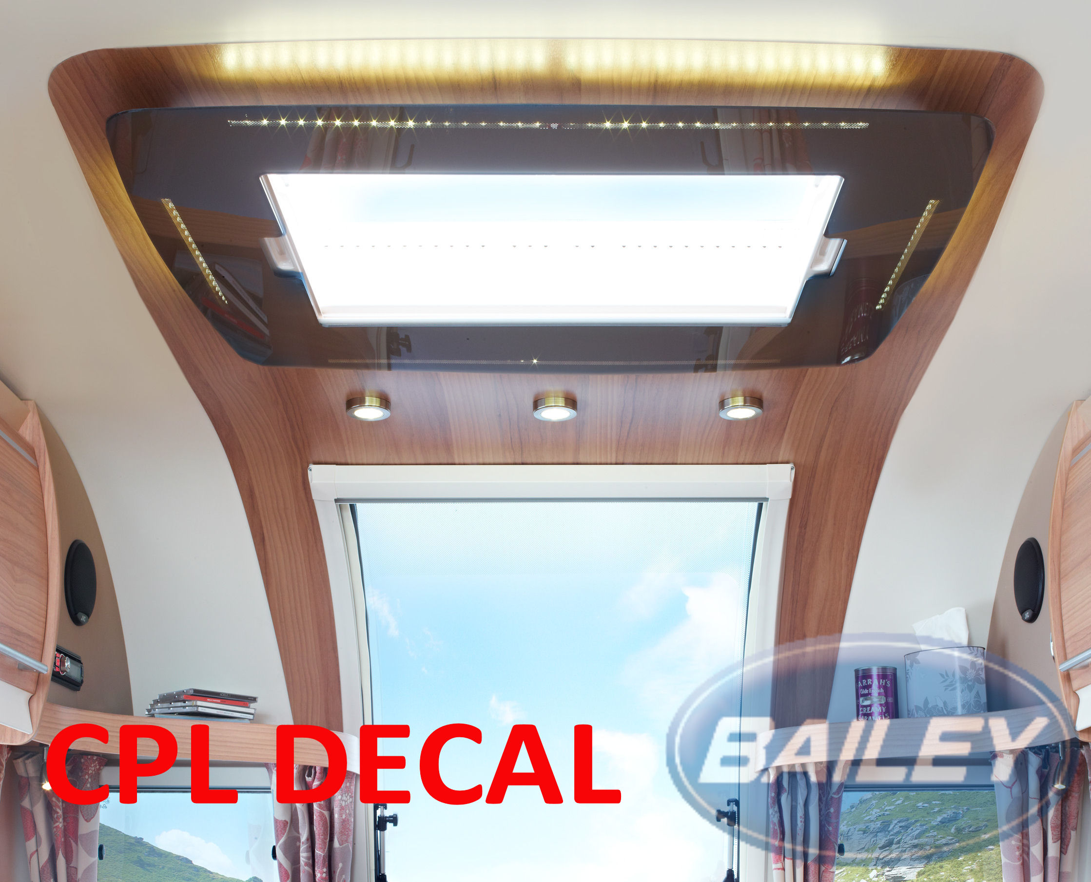 Walnut CPL Roof Light Surround Decal