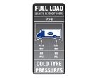 Approach Autograph II 75-2 Tyre Pressure Label 