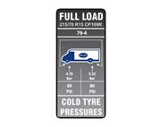 Approach Autograph II 79-4 Tyre Pressure Label