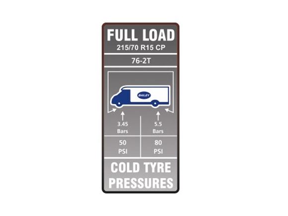 AE2 76-2T Tyre Pressure Label product image