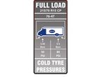 AE2 76-4T Tyre Pressure Label